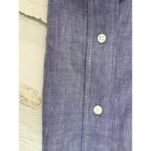 Ann Mashburn Icon Shirt Sz M Blue Cotolino Chambray NWT - Picture 10 of 16